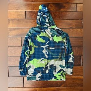Nike Kids Camo Hoodie - Blue, Green, White